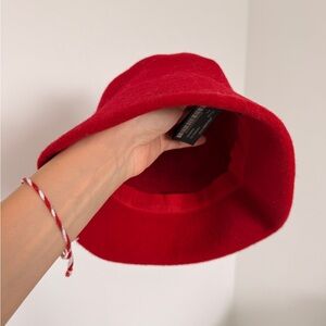 Zara Vibrant Red Women's Bucket Hat
